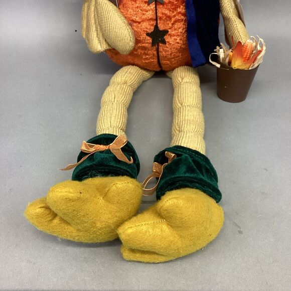 Sunset Bay Seasonal Turkey Pilgrim Plush Shelf Sitter #C5959 - 28” - Picture 4 of 15